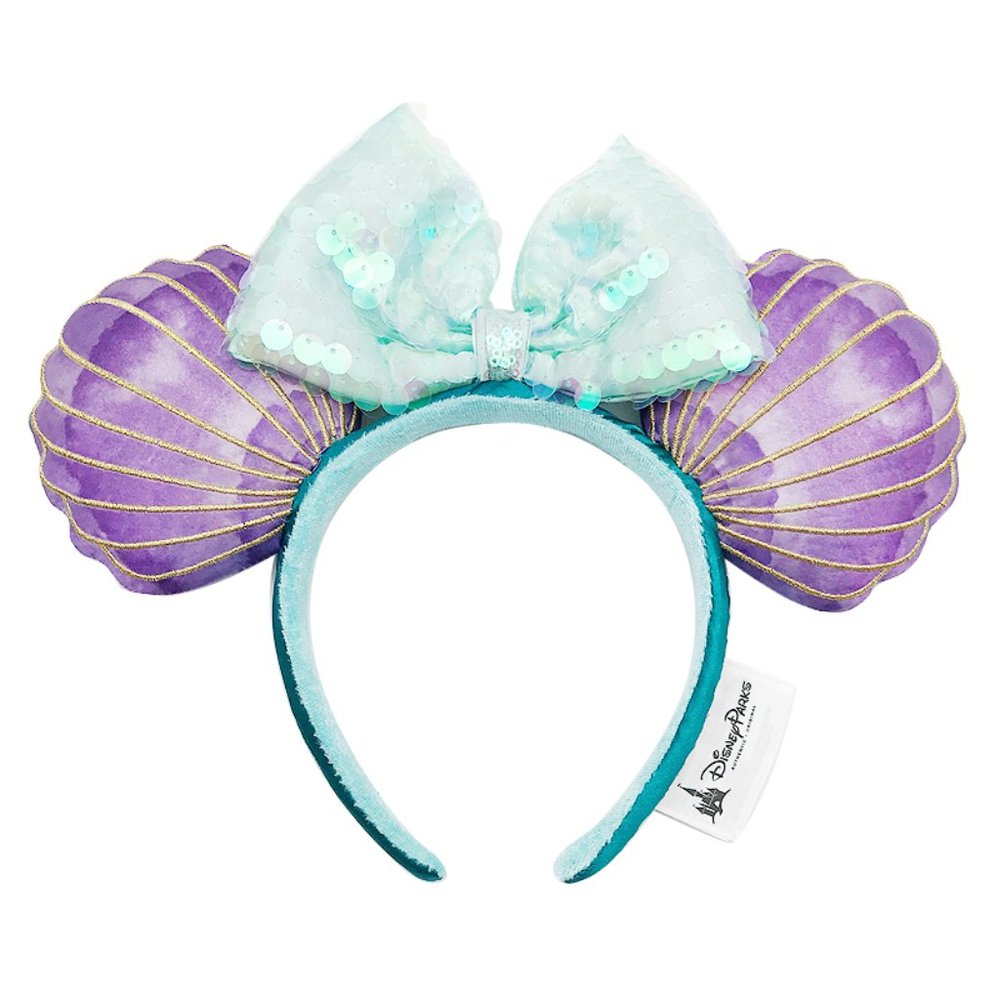 Disney Minnie Purple Shell Blue Sequin Headband